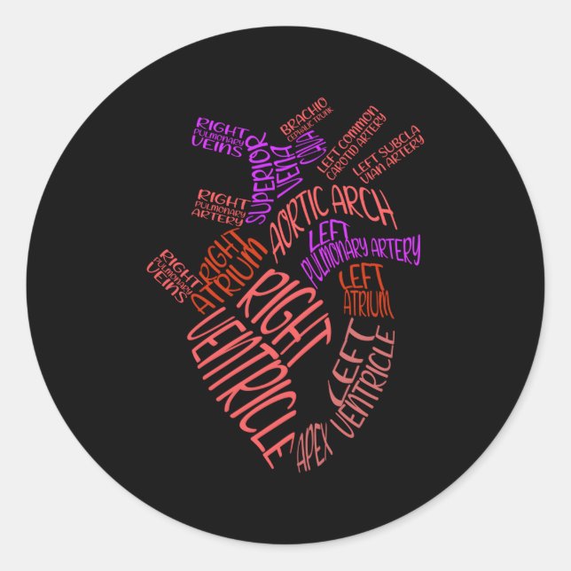 Adesivo Enfermeira Cardíaca Médica De Hu Anatômico (Frente)