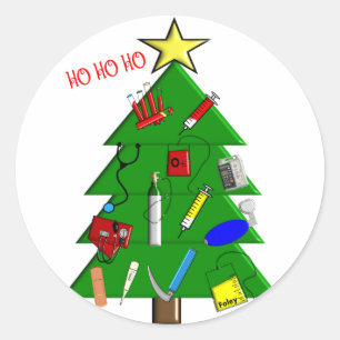 Adesivo Enfermeira/cartões e presentes médicos de Natal