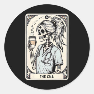 Adesivo Enfermeira certificada Istant Tarot Card Skeleton 