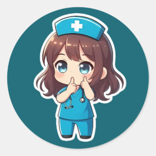 Adesivo Enfermeira Chibi Original - O Silêncio da Meia-Noi