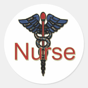 Adesivo Enfermeira com Caduceus