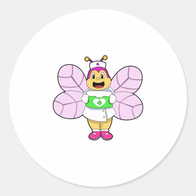 Adesivo Enfermeira com kit de primeiros socorros (Frente)