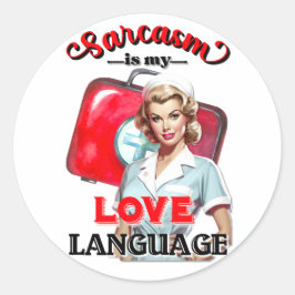 Adesivo Enfermeira Cuja Linguagem Pinup_ Love
