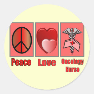 Adesivo Enfermeira da ONCOLOGIA do amor da paz