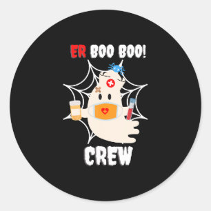 Adesivo Enfermeira da tripulação do Halloween Cute Ghost