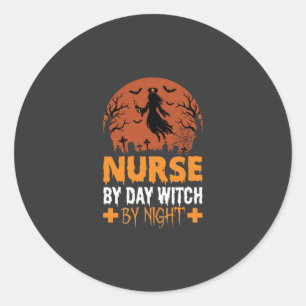 Adesivo Enfermeira de Halloween de Dia Bruxa de Noite