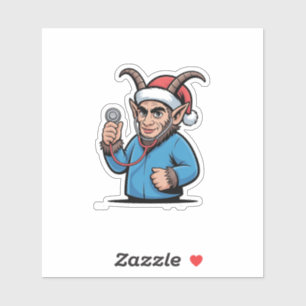 Adesivo Enfermeira de Krampus Enfermeiro de Natal