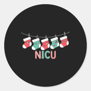 Adesivo Enfermeira de Natal Engraçada Neonatal Intensiva