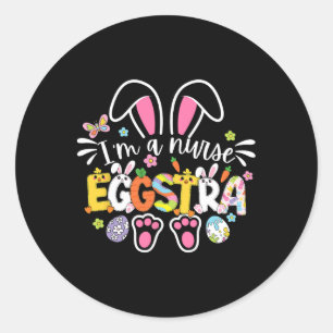 Adesivo Enfermeira de Páscoa bonita Eggstra Crews Bunny Me
