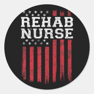 Adesivo Enfermeira de Rehab, Bandeira Americana, Patriota