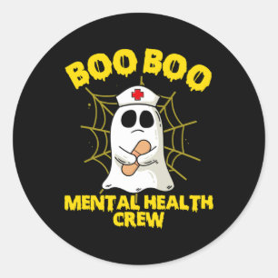Adesivo Enfermeira de Saúde Mental Boo Boo Boo Crew