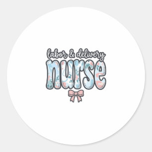 Adesivo Enfermeira de Trabalho e Parto Camisa Floral Vinta