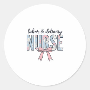 Adesivo Enfermeira de Trabalho e Parto Laço Floral Camisa 