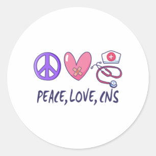 Adesivo Enfermeira do Peace Love CNS