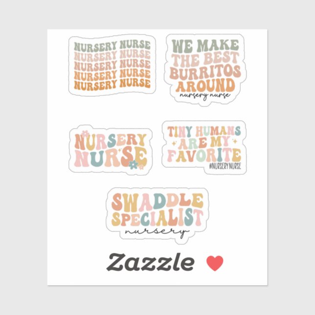 Adesivo Enfermeira, Enfermeira recém-nascida, Enfermeira E (Folha)