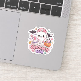 Adesivo Enfermeira Fantasma Fofa de Halloween Assustadora 