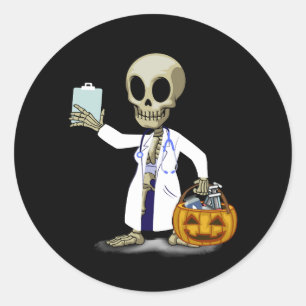 Adesivo Enfermeira Halloween Skeleton Doutor Pumpkin Jack 