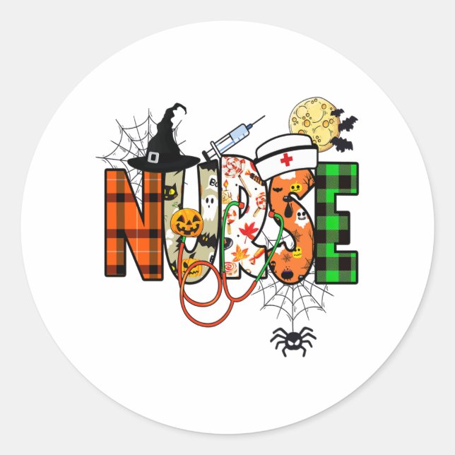 Adesivo Enfermeira Halloween Sticker (Frente)