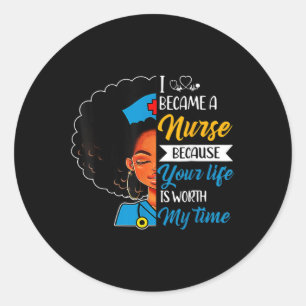 Adesivo Enfermeira Negra Afro-Legal História Negra