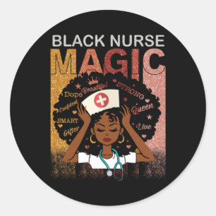 Adesivo Enfermeira Negra Magia Afro Melanin Rainha Negra