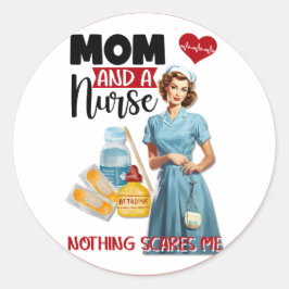 Adesivo Enfermeira Nostálgica e Bonita Aperte Mãe e Enferm