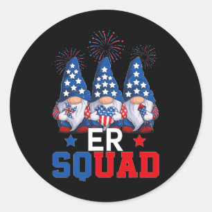 Adesivo Enfermeira Patriótica Er Squad Gnomos 4 De Julho D