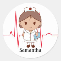 Enfermeira Personalizada de Desenho Animado Fofa
