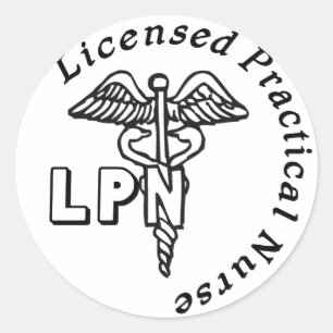 ADESIVO ENFERMEIRA PRÁTICA LICENCIADA DO LOGOTIPO DO