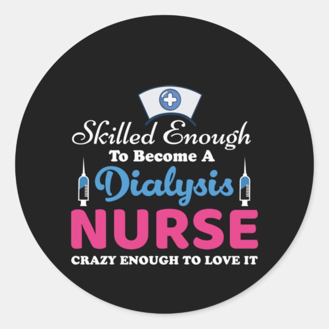 Adesivo Enfermeira Presente Em Diálise Enfermeira Louca (Frente)
