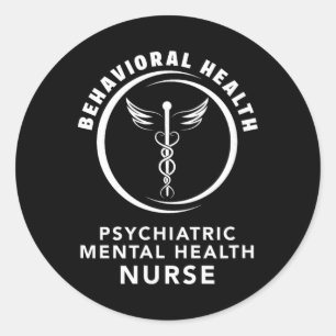 Adesivo Enfermeira Psiquiátrica de Saúde Mental e Comporta