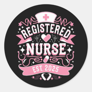 Adesivo Enfermeira Registrada Est 2025 Enfermeira Estudant