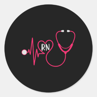 Adesivo Enfermeira Registrada Rn Batimento Cardíaco Ekg Es