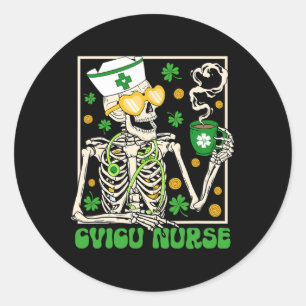 Adesivo Enfermeira Skeleton Cvicu Café Shamrock St Patrick