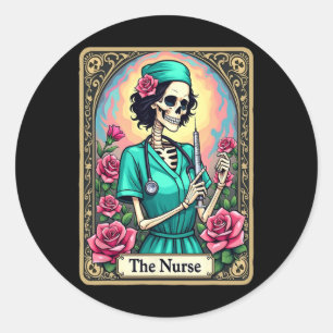 Adesivo Enfermeira Skeleton Tarot Card Enfermeira Enfermei