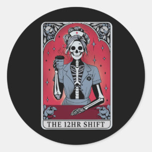 Adesivo Enfermeira Skeleton Tarot Engraçada Por 12 Horas
