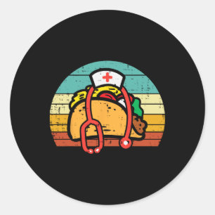 Adesivo Enfermeira Taco Stethoscope Cinco De Mayo Enfermei