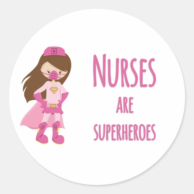 Adesivo Enfermeiras são super-heróis (Frente)