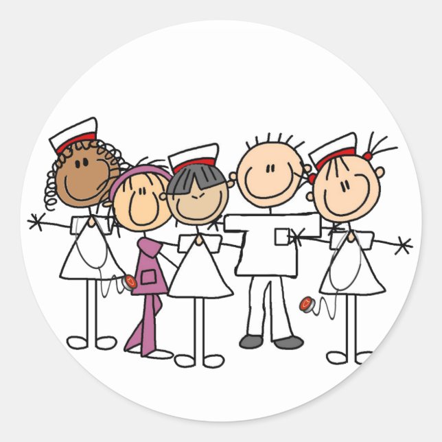 Adesivo Enfermeiras Semanas de T-shirts e presentes (Frente)