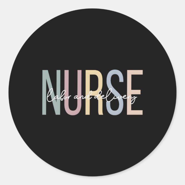 Adesivo Enfermeiro Boho Labor E Enfermeiro De Entrega (Frente)