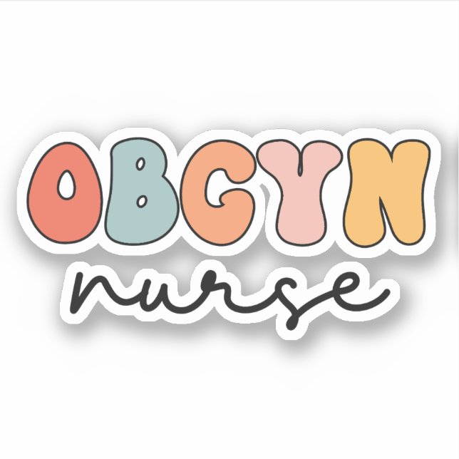 Adesivo Enfermeiro de OBGYN Retro (Frente)