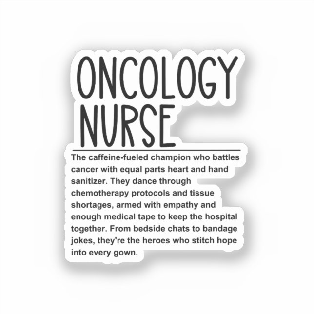 Adesivo Enfermeiro de oncologia (Frente)