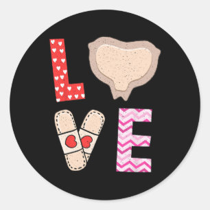 Adesivo Enfermeiro Dia de os namorados de Enfermeira Amor 