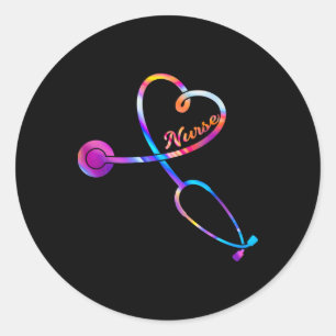 Adesivo Enfermeiro Estetoscópio Pulsação Ekg Enfermagem Es