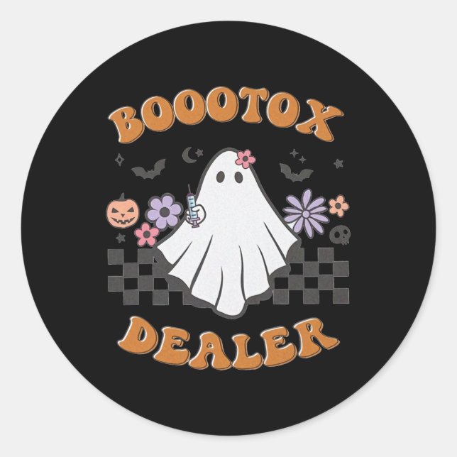 Adesivo Enfermeiro Injetor Retro Botox Dealer Ghost Hallow (Frente)