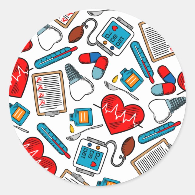 Adesivo Enfermeiro Médico Enfermeiro Bonito Tema Mista (Frente)