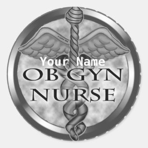 Adesivo Enfermeiro ObGyn cinza