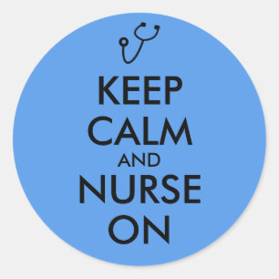 Adesivo Enfermeiro Presente Estetoscópio Manter Calmo e En