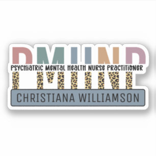 Adesivo Enfermeiro Psiquiátrico PMHNP Personalizado