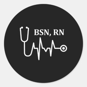 Adesivo Enfermeiro Registrado Bsn Rn Estetoscópio Médico