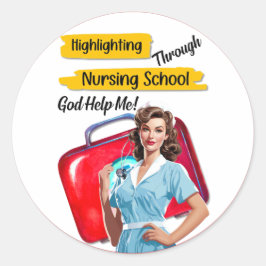 Adesivo Enfermeiro Retroativo Pinup_ Nursing Notas